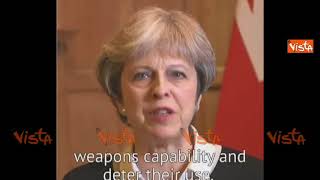 Theresa May annuncia il raid contro il regime di Assad [upl. by Rednaeel]