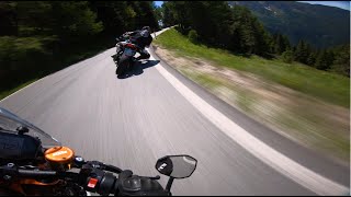 Ktm 890 Duke R  Ride it like you stole it  Passo Giovo RAW Video  Only Engine sound [upl. by Adialeda736]