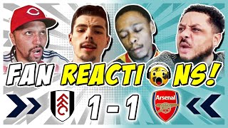 ARSENAL FANS DEVASTATED 😫 REACTION TO FULHAM 11 ARSENAL  PREMIER LEAGUE FAN REACTIONS [upl. by Lingwood]