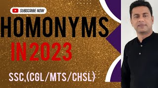 Homonyms in SSC CGL MTS CHSL ampSSCGD Homonyms ampHomophones Homonyms SSC 2023 [upl. by Leikeze249]