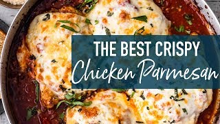 Crispy Chicken Parmesan Recipe THE BEST [upl. by Seuqram]