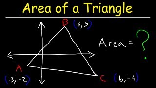 Area of a Triangle With Vertices  Geometry [upl. by Nayek]