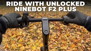 Ninebot F2 Plus Ride with 32 KMH  Autumn 2024  Part 2 [upl. by Brook]