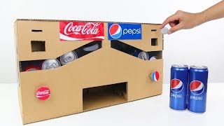 How to Make Pepsi Coca Cola Vending Machine from Cardboard [upl. by Sabsay]