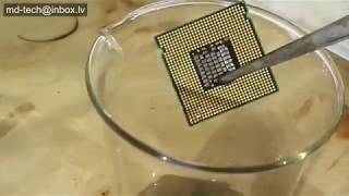 Gold dressing agent Melted and tested on ceramic CPU [upl. by Adniram]