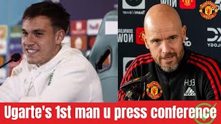 💯🔥quotMANUEL UGARTES FIRST PRESS CONFERENCE AT MANCHESTER UNITEDquot💯 [upl. by Pansie]