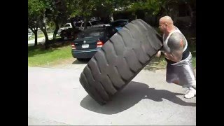 Seth Fromberg 945 lbs Tire Flip [upl. by Onafets406]