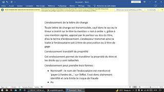 Droit des affaires  L’endossement de la lettre de change L’endossement translatif de propriété [upl. by Dyson]