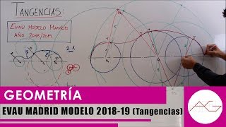 EVAU DIBUJO TÉCNICO MADRID MODELO 201819  Tangencias A1 [upl. by Ditmore4]