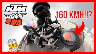 TOP SPEED KTM duke 200  VELOCIDAD MÃXIMA 2019 [upl. by Gulick]