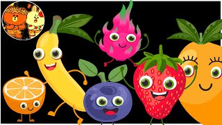 Fruit Dance Party for Toddlers  Hey Bear Baby Sensory Video  Fun Time Animation [upl. by Otilrac]