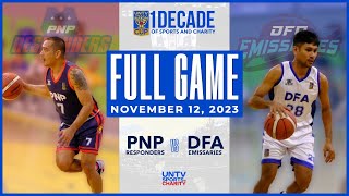 DFA Emissaries vs PNP Responders FULL GAME – November 12 2023  UNTV Cup Season 10 [upl. by Nolubez]