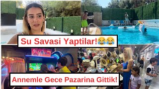 Tatil Vlog Ailece Yemek Yedik Gece Pazarini Gezdik Savas Baslattilar silayolu2024 atesailesi [upl. by Husein]