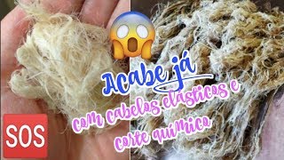 Acabe com cabelo elásticos emborrachados e corte químico com 1 aplicação GARANTIDO [upl. by Ketchum34]