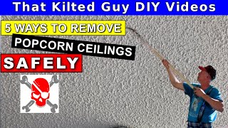 ASBESTOS Popcorn Ceiling Removal  5 SAFE Methods [upl. by Ilona]