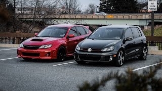 Stage 2 WRX VS Stage 2 MK6 GTI REMATCH [upl. by Llener527]