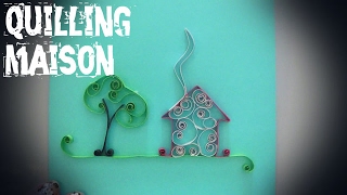 Tuto quilling carte pendaison de crémaillère la maison [upl. by Xila861]