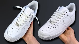 How To Lace Air Force 1s Without Tying 2 SLIP ON HACKS [upl. by Oswin]