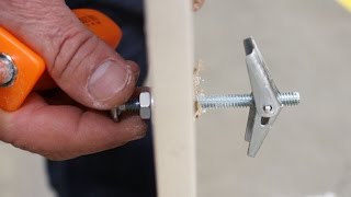 Using a Winged Toggle Nut to Hang Heavy Pictures and Mirrors [upl. by Flyn128]