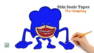 How to Draw Shin Sonic Tapes  From The Hedgehog  easy [upl. by Einneg24]