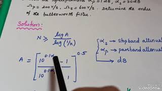 How to find order of the Butterworth filterDSP [upl. by Buehler]