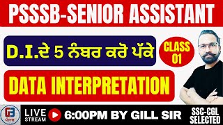 PSSSBSenior Assistant  Data Interpretation  Class 01  by Gillz Mentor [upl. by Lenzi]