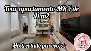 Tour em apartamento MRV de 41 m² decorado e reformado  apartamento pequeno [upl. by Viole]