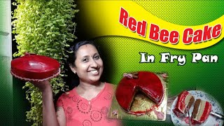 Red Bee Cake in non stick panEasy recipewith out ovenFry Pan Red Bee CakeEasy Red bee cake [upl. by Ainevuol]