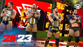 WWE 2K23 The Undisputed Era 3 amp 4 Man Hidden Entrances amp Victory  New WWE 2K23 Mods [upl. by Rimhsak]