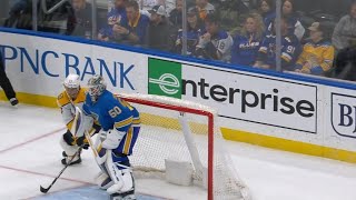 Jordan Binnington fined 5K for high sticking Nashvilles Luke Evangelista [upl. by Eldrid]