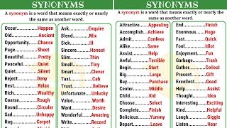 60 Super Useful Synonyms in English to Expand Your Vocabulary Part I [upl. by Navac837]