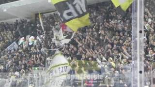 HC Lugano coreografia fumogeni e cori nel derby contro lAmbrì Piotta LNA Svizzera Hockey 201617 [upl. by Eiram]