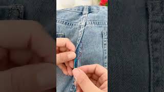 Cómo remendar jeans fácil y rápido  Ideas de manualidades fáciles de hacer en casa [upl. by Araid]