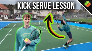 How To Hit a Tennis Kick Serve Like a Pro tennislesson [upl. by Vania]