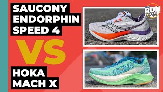 Saucony Endorphin Speed 4 Vs Hoka Mach X  Which super trainer gets our vote [upl. by Derrick]