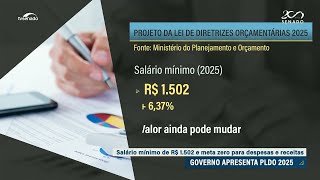 LDO 2025 projeto chega ao Congresso com saláriomínimo de R1502 [upl. by Russom]