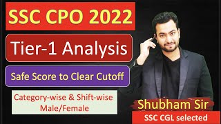 SSC CPO 2022 Tier1 Detailed Analysis amp expected cutoff by Shubham Jain Sir RBE [upl. by Nosreffej]