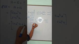 Matrices ka add Matrices class 12math  short vedio [upl. by Llerrud]