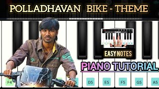 Polladhavan Bike BGM Piano Tutorial With Notes  dhanush Pladhavanbgm Poladhavan pianotutorial [upl. by Rains479]