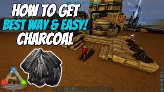 How to get CHARCOAL in ARK Survival Evolved  Beginners Guide  Best amp Easy Way [upl. by Anihsat]