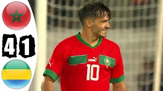 Morocco vs Gabon 41  All Goals amp Highlights  2024 [upl. by Joanie]