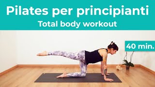 Pilates base  Pilates per principianti  Total body workout  40 minuti  Pilates a casa [upl. by Aidne877]