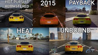 Chevrolet Corvette Z06  Engine sound differences in NFS games  Corvetts Z06 [upl. by Ahsitauq]