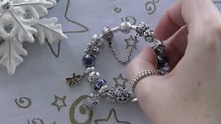 Pandora Christmas 2022 Blue Twotone Bracelet [upl. by Nevai]