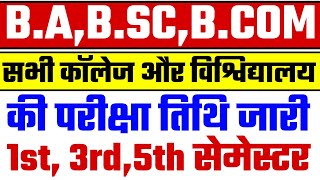 College Exam 2024  BABSC BCOM New Exam Date 2024 BABSC BCOM New Time Table 2024 [upl. by Carlton]