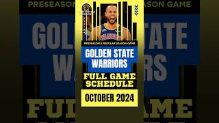 gsw game schedule october 2024 bye bye nba2025 goldenstatewarriors dubnation shorts [upl. by Florencia210]