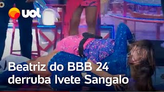 Ivete Sangalo no BBB 24 Cantora pede para que Beatriz a derrube no chão veja o momento [upl. by Thurston]