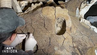 How A Paleontologist Cleans Dinosaur Fossils  Art Insider [upl. by Edmonds]