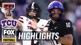 Texas Tech Red Raiders vs TCU Horned Frogs Highlights  FOX College Football [upl. by Winnah]