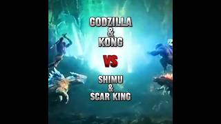 Godzilla amp Kong vs Shimu amp Scar King edit shrots godzillaxkongthenewempire [upl. by Meekah]